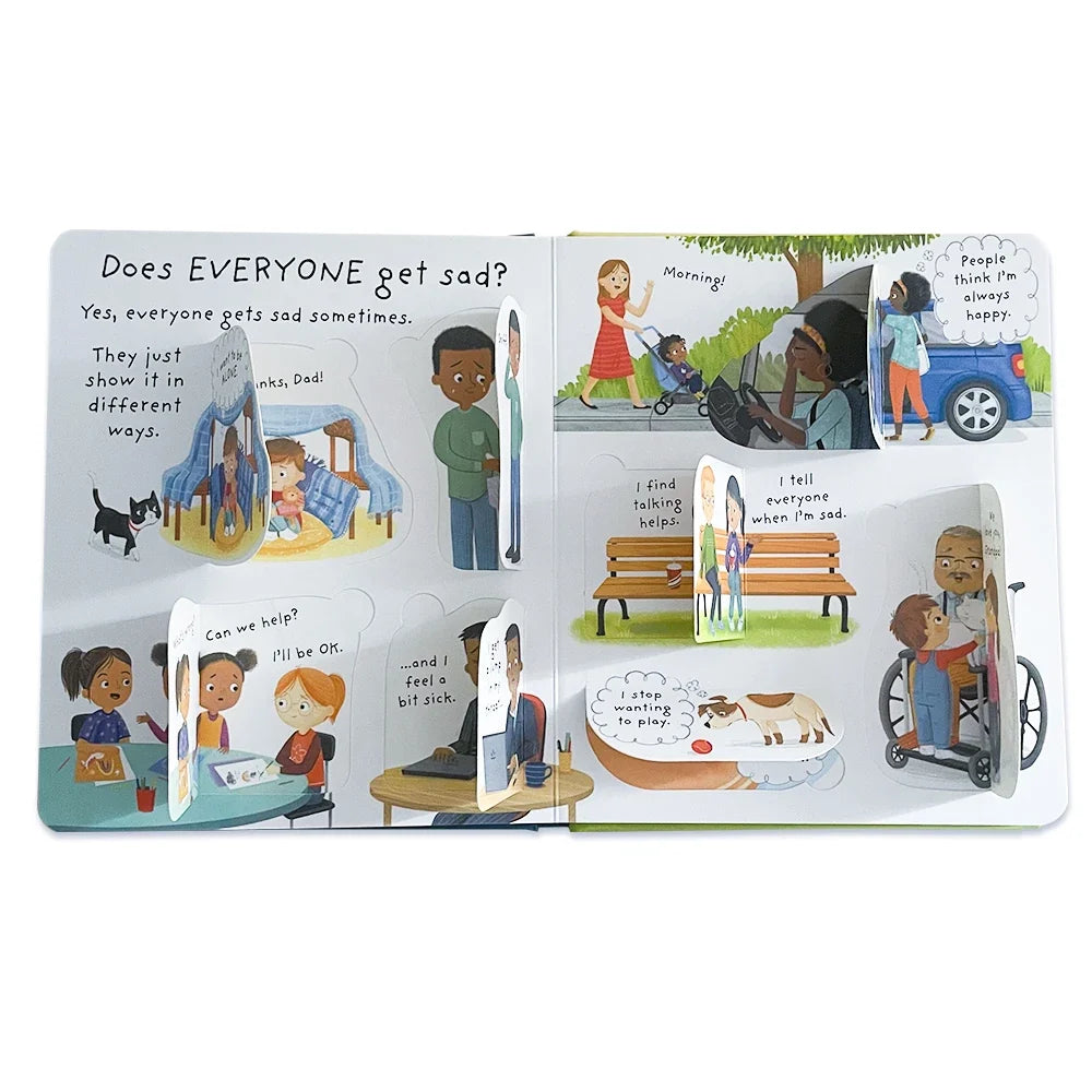 Usborne Lift The Flap Very First Questions & Answers Why Do I （Sometimes）Feel Sad ?  English Books for Kids 3D Flap Board Book
