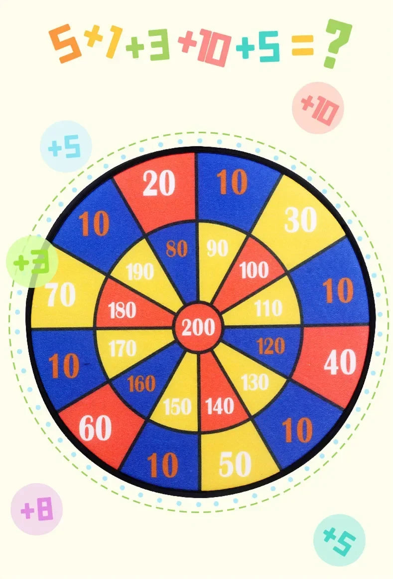 Educational Games Dart Board Baby Toy Stickey Ball Dart Indoor Sports Child Montessori Games for Children 3 to 7 Years