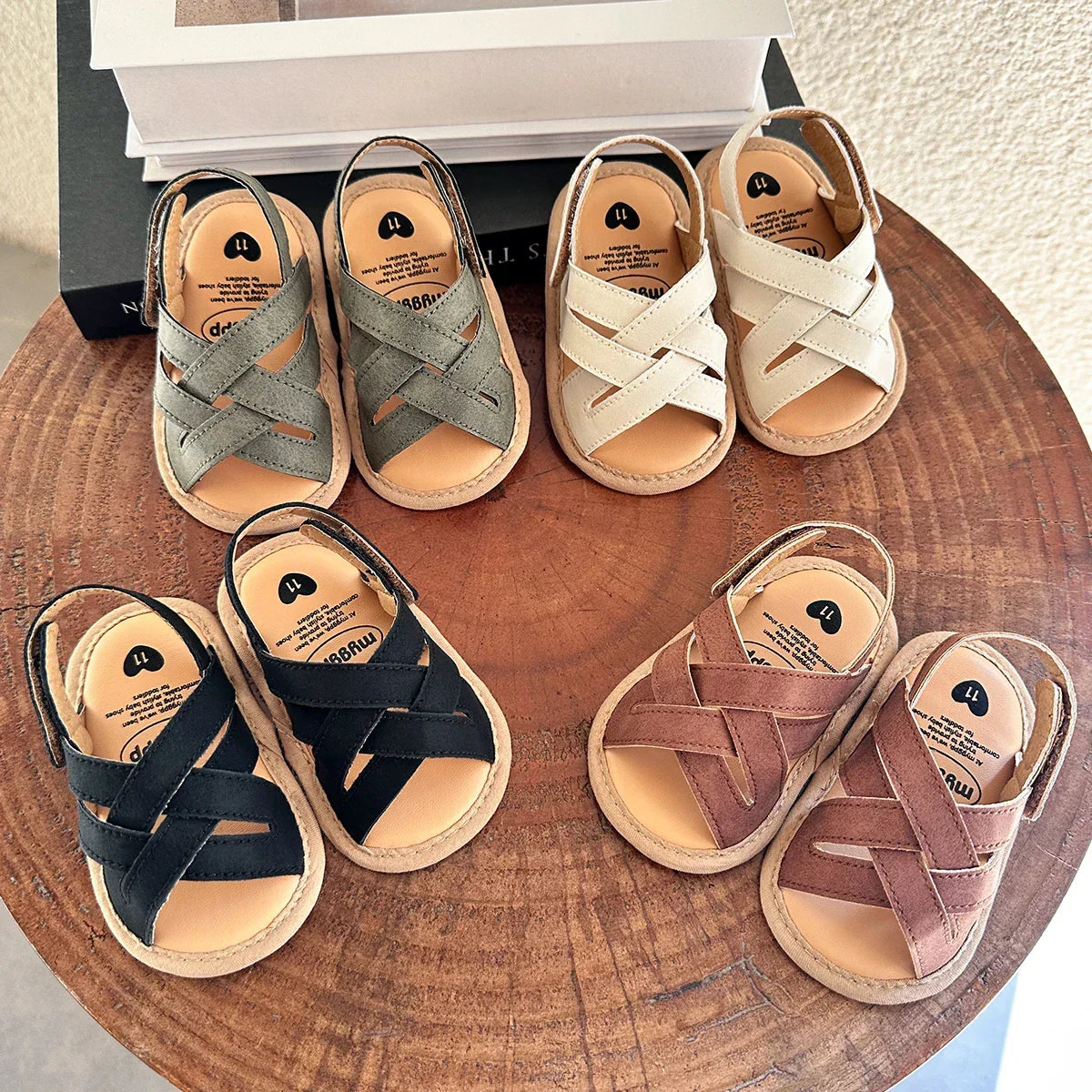 Baby Boys Girls Sandals Summer Wedding Dress Flats Shoes Infant Newborn Crib Footwear First Walkers Prewalkers
