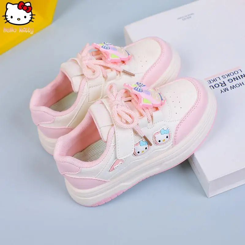 Hello Kitty Sneakers for Girls Anime Cartoon Spring and Autumn New Kawaii Kids Kuromi Soft Sole Shoes Sanrio Forrest Gump Shoes