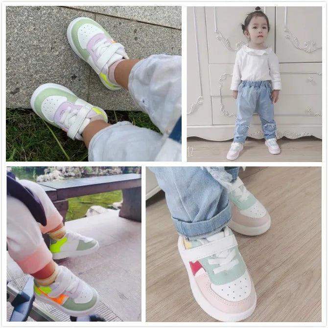Baby Shoes Infants Boys Girls Childrens Sneakers Kids Baby Shoes Leather Shoes Soft Soles Flat Childrens Sports Shoes Fashion