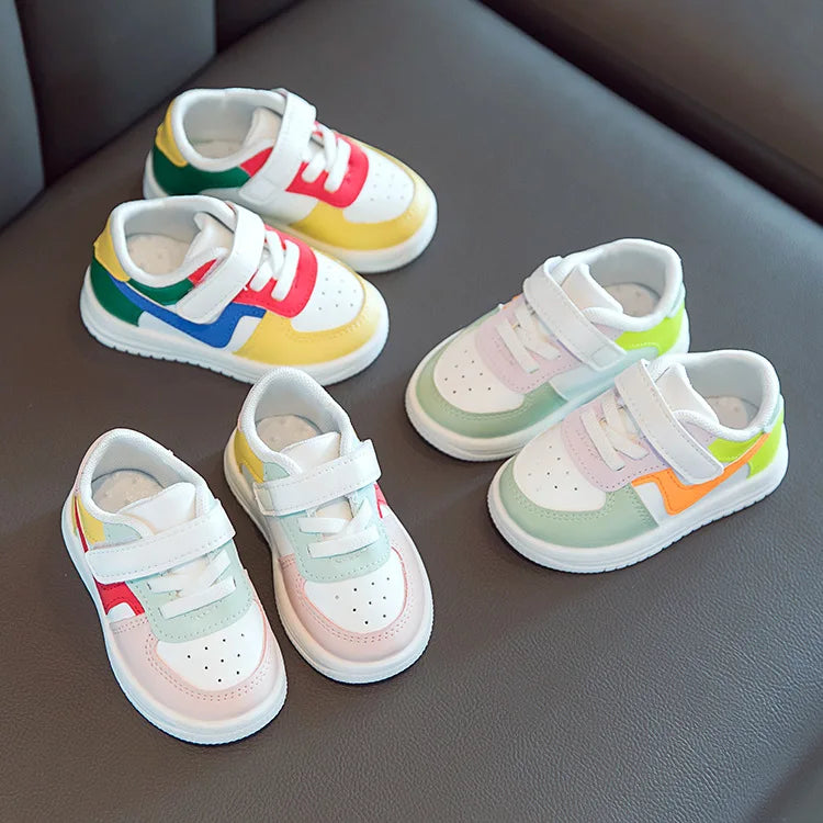 Baby Shoes Infants Boys Girls Childrens Sneakers Kids Baby Shoes Leather Shoes Soft Soles Flat Childrens Sports Shoes Fashion