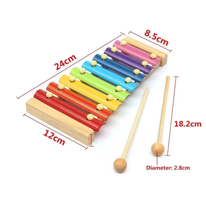 Montessori Wooden 3D Toys Baby Educational Childhood Learning Kids Baby Colorful Wooden Blocks For Children Christmas Gift
