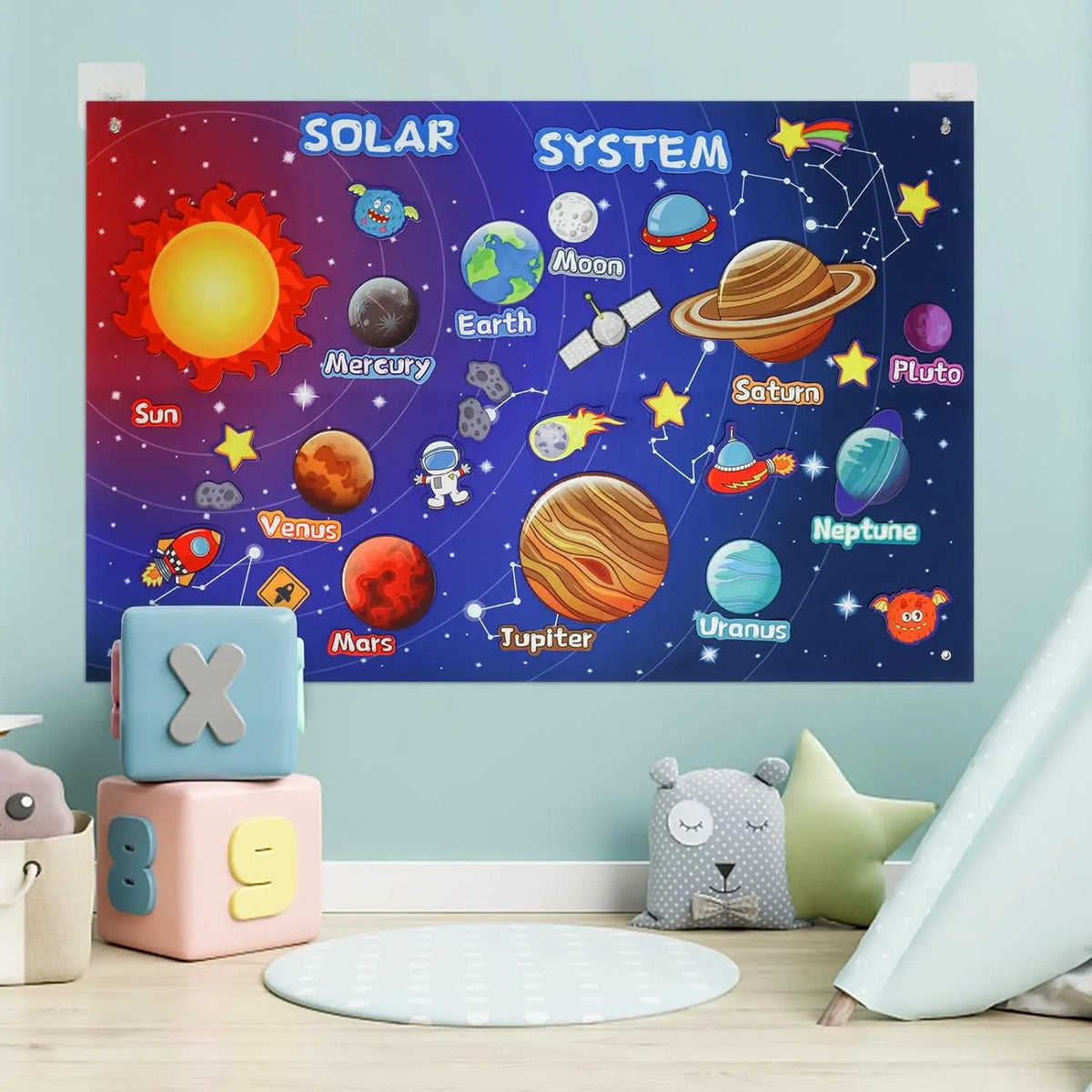 Zoom Animal Felt Story Board Montessori Early Learning Toy Themed Storytelling Flannel Toys Interactive Game Wall Hanging Gifts