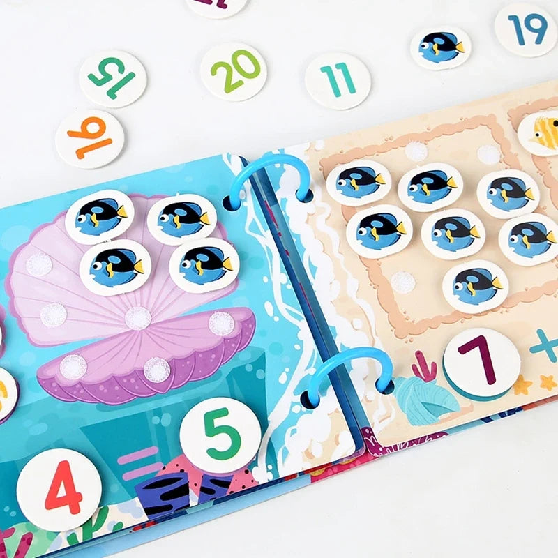 Montessori Baby Busy book My First Quiet Book Paste Early Learning Education Toy Children Toy Matching Game for Babies 2 3 Years