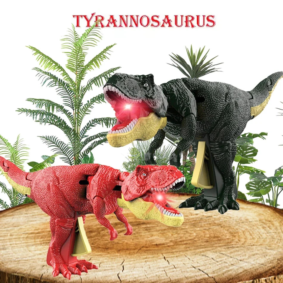 Children's Dinosaur Fidget Toy Decompression Telescopic Spring Swing Creative Battery-Free Swing Toy Christmas Gift for Kids