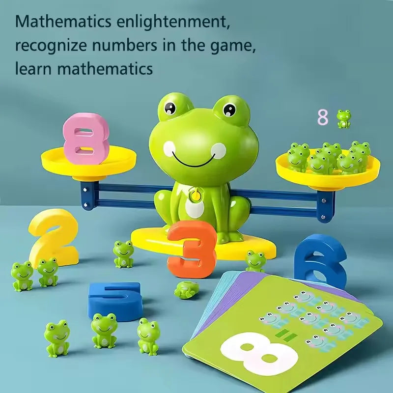 Montessori Frog Scale Balance Toy – Fun Math & Number Learning for Kids