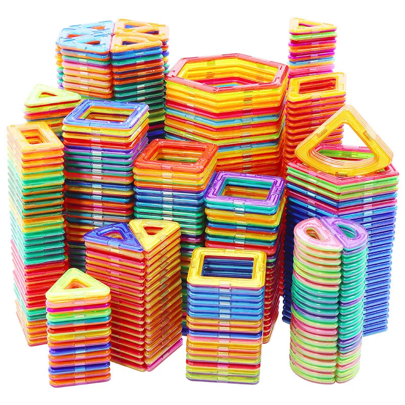 Magnet Building Tiles Magnetic Blocks Construction Set DIY Montessori Educational Toy Gifts for Preschool Boys Girls Toddlers
