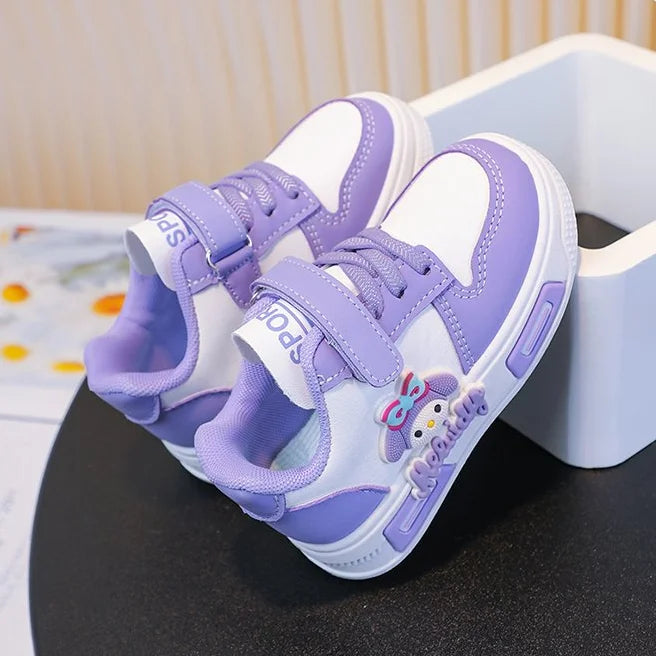 Sanrio Children's My Melody Girls Sneakers New Fashion Cartoon Casual Shoes Anime Soft Sole Sports Shoes Kawaii Board Shoes