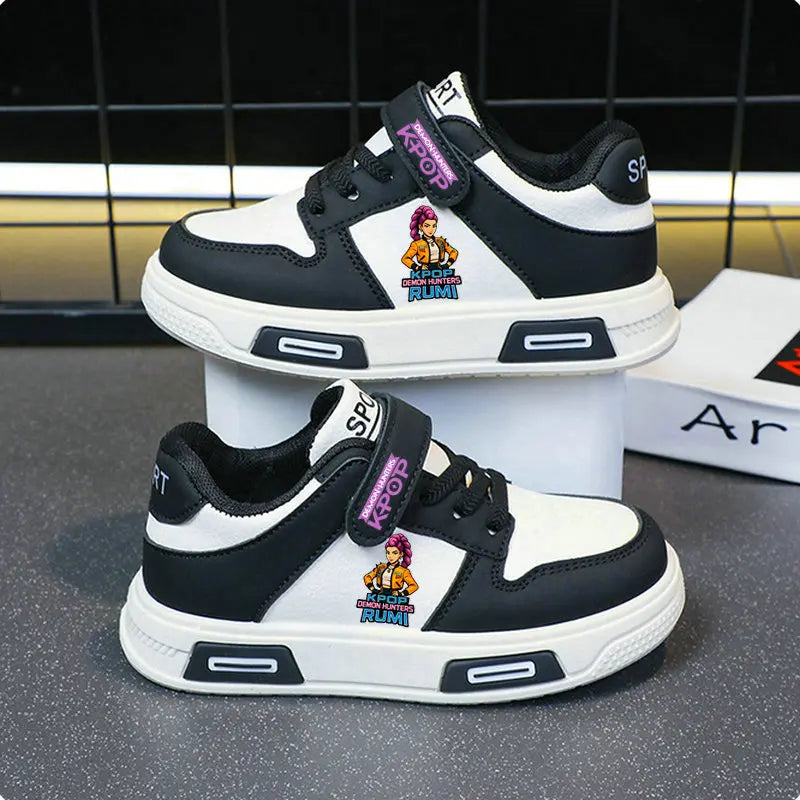 Kpop Demon Hunters Kids shoes Children Sneakers For Girls Shoe Autumn White Shoe Casual Running Shoe Anti Slip Soft Sole Tenis