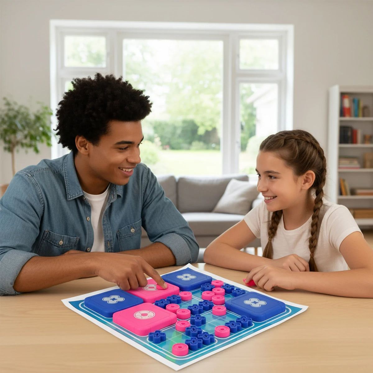 3-in-1 Tic Tac Toe Bolt Game Handheld Puzzle Set Travel-Friendly Great for Christmas Party Games Family Fun Game Night