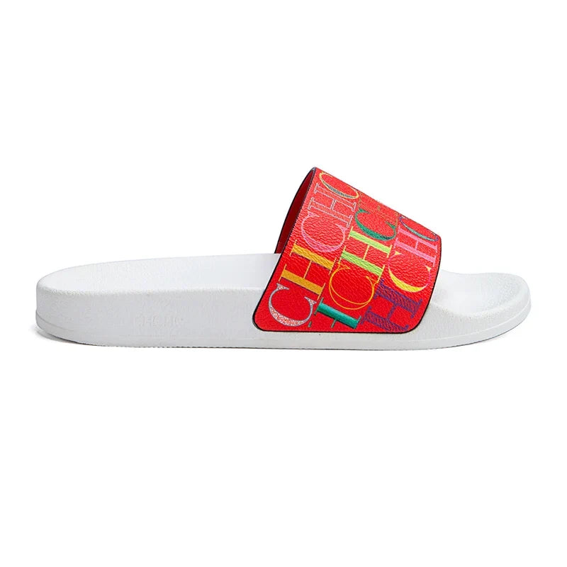 CH Women's Slippers Trendy Style Letter Print Design High Quality Beach Slippers Can Be Worn Out Premium Fashion Women's Casual