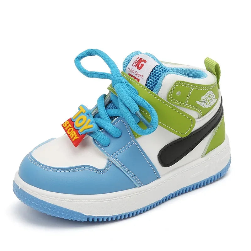 Fashion Children Sneakers Outdoor Non-Slip Boy Girl Casual Board Footwear Colorful High-top Kid Running Sports Leisure Shoes