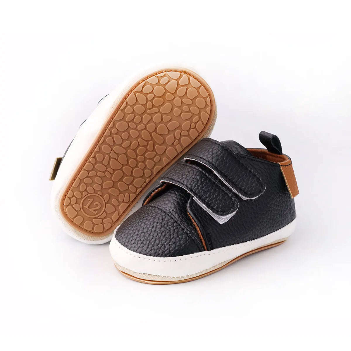 Baby shoes,Spring and Autumn baby shoes 0-1 year old baby shoes Double Velcro casual soft sole non-slip low top toddler shoes
