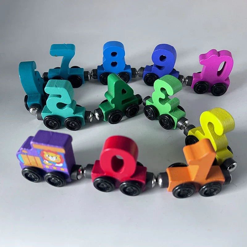 Wooden Magnetic Number Train Set – Montessori Learning Toy for Toddlers