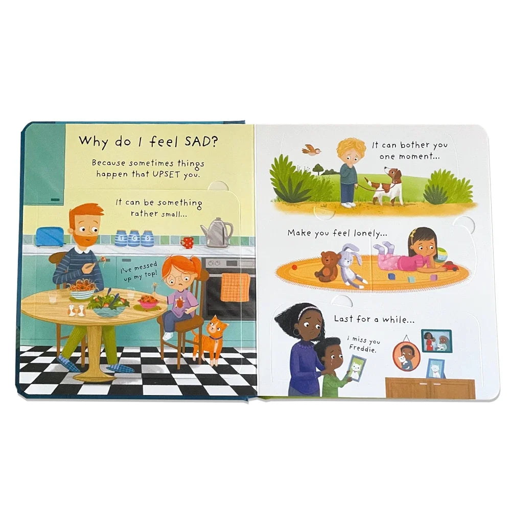 Usborne Lift The Flap Very First Questions & Answers Why Do I （Sometimes）Feel Sad ?  English Books for Kids 3D Flap Board Book