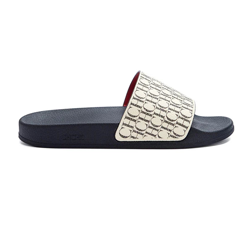 CH Women's Slippers Trendy Style Letter Print Design High Quality Beach Slippers Can Be Worn Out Premium Fashion Women's Casual