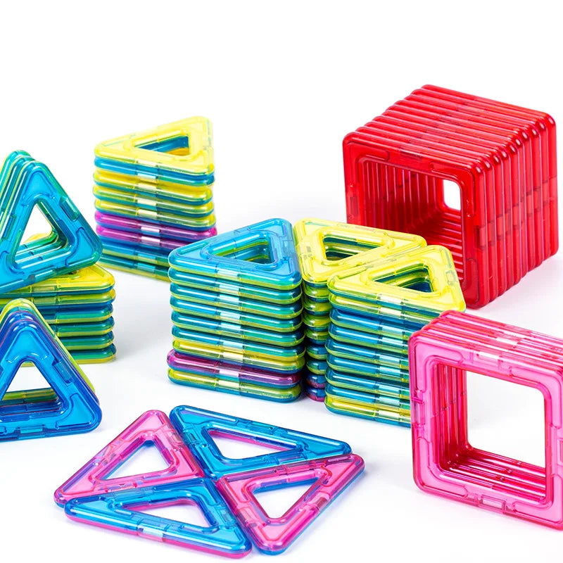 Magnet Building Tiles Magnetic Blocks Construction Set DIY Montessori Educational Toy Gifts for Preschool Boys Girls Toddlers