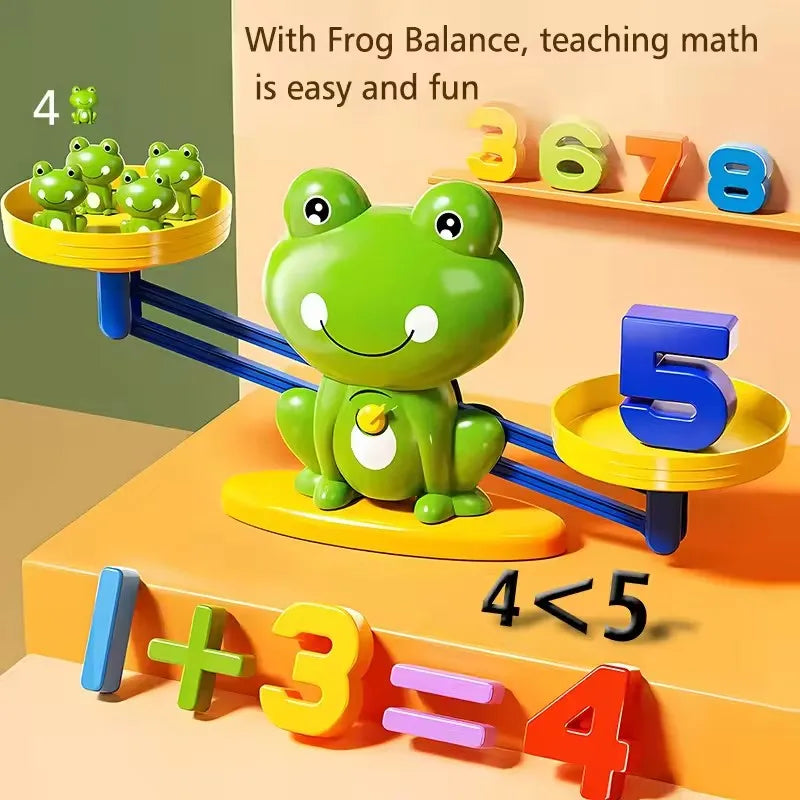 Montessori Frog Scale Balance Toy – Fun Math & Number Learning for Kids