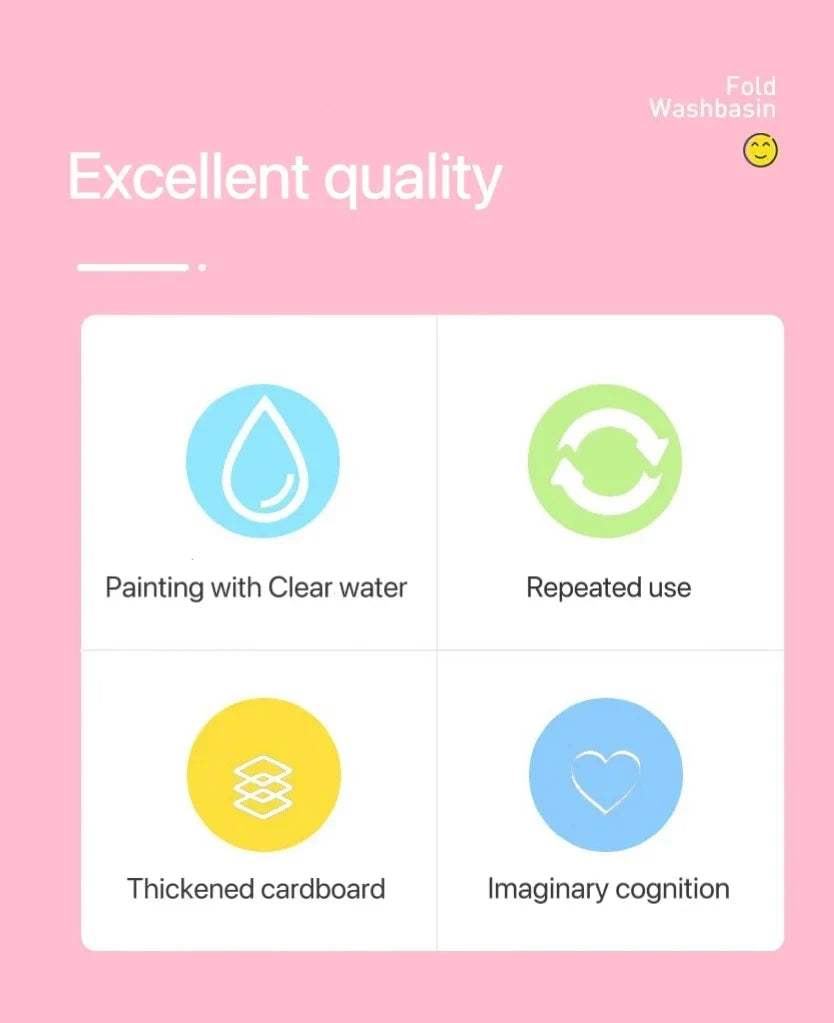 1 Book+1 Pen Reusable Coloring Book Water Painting Book Sensory Early Education Puzzle Drawing Toys