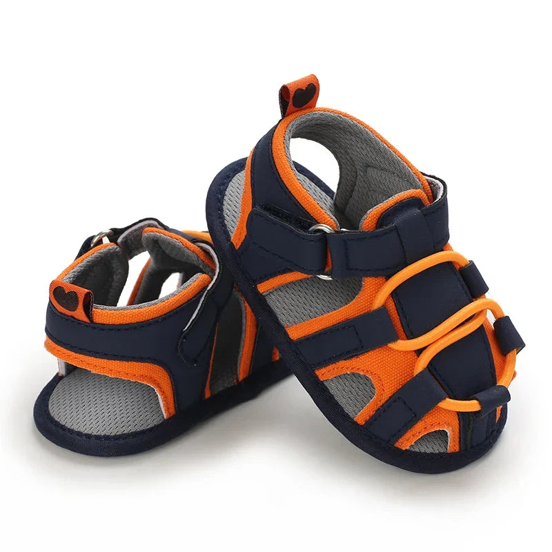 Casual Solid Color Breathable Sandals For Baby Boys Lightweight Comfortable Anti Slip Sandals For Indoor Outdoor Spring/Summer