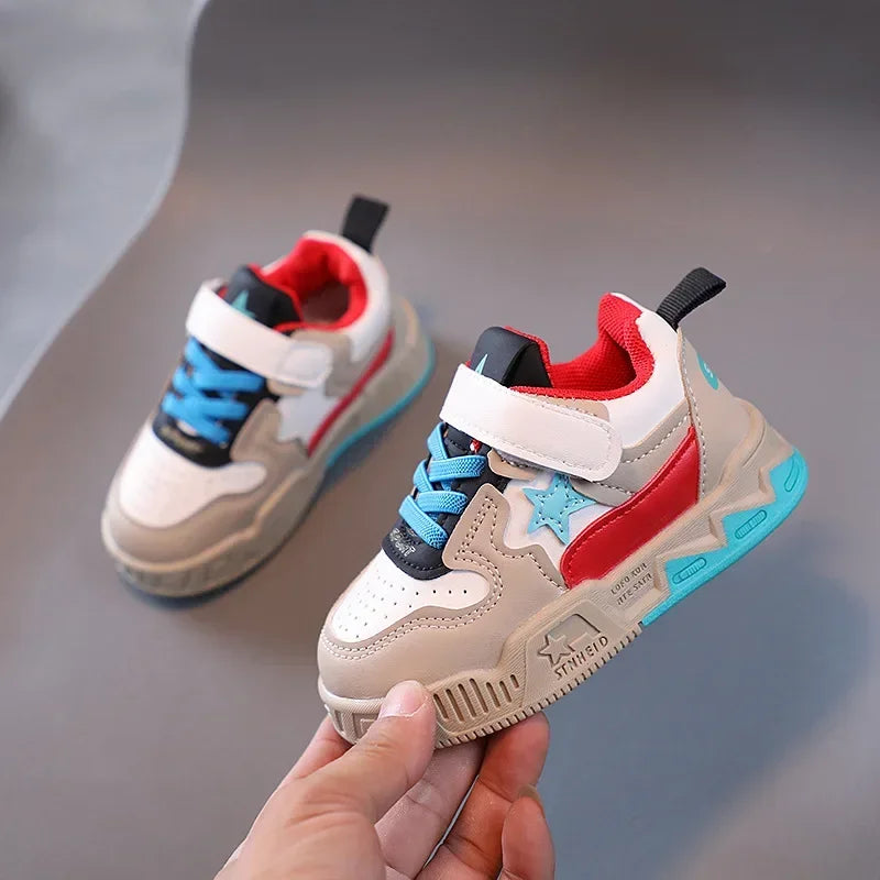 New stylechildren's breathable sports shoes forboys and girls,outdoor casual shoes,fashionable running shoes with star patternss