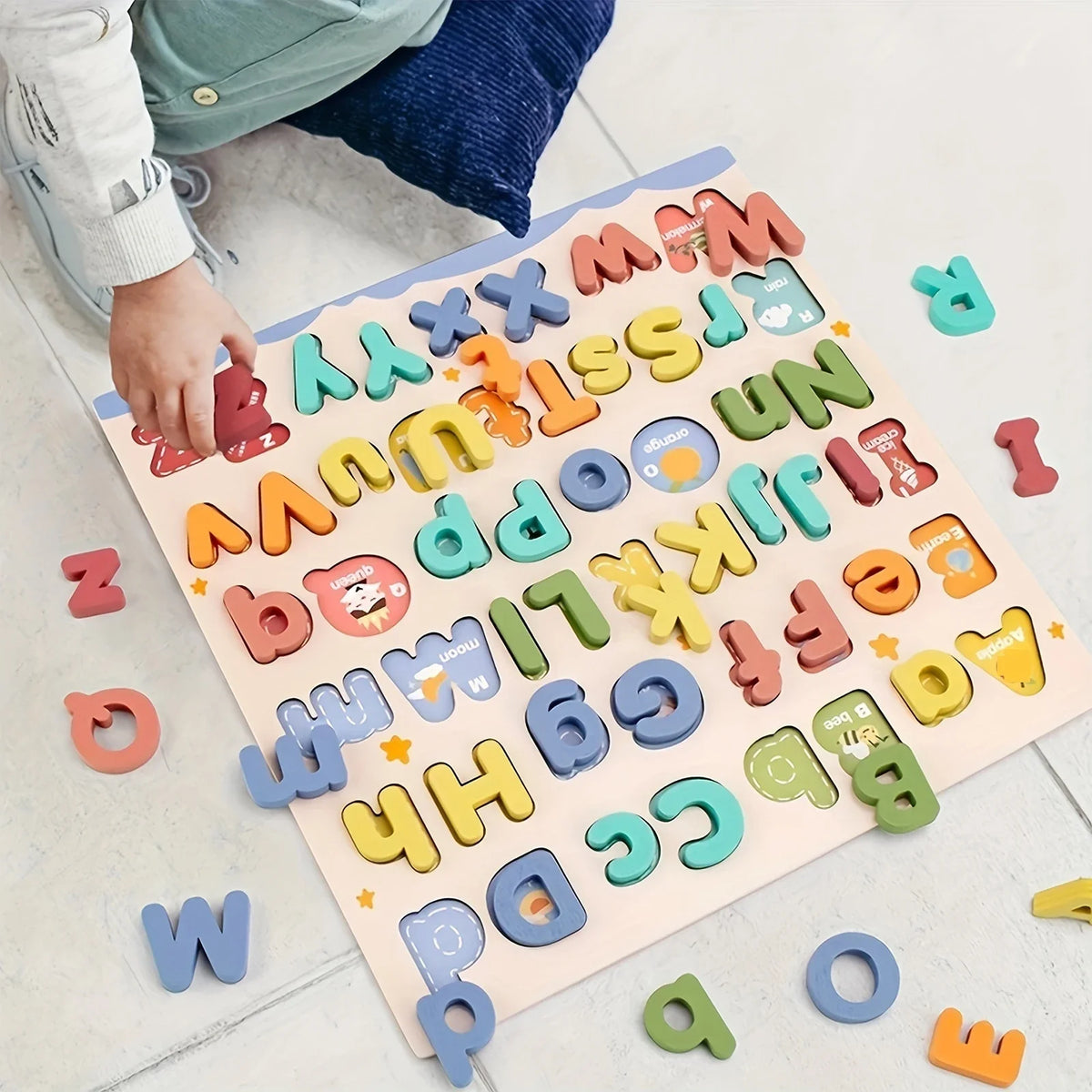 Children'S Wooden Alphabet Puzzle Board Cognitive Development Educational Toy Children'S Early Education Teaching Aids