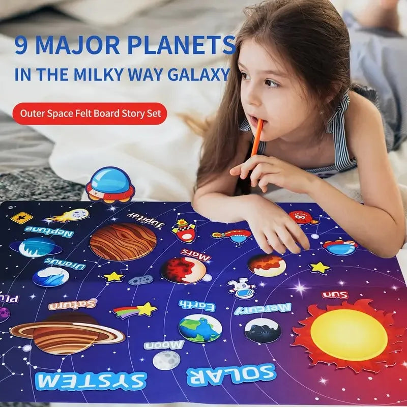 Zoom Animal Felt Story Board Montessori Early Learning Toy Themed Storytelling Flannel Toys Interactive Game Wall Hanging Gifts