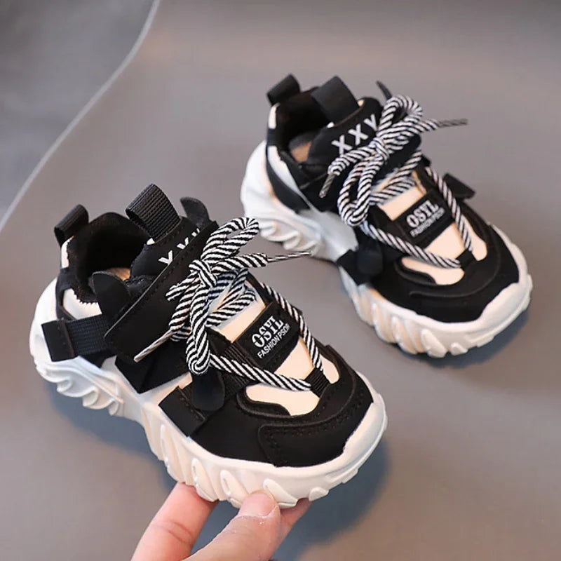 Autumn Winter Children;s Sneakers Boys Plus Cashmere Warm Sport Shoes Girls Non-slip Casual Shoes Student Shoes Toddler Shoe