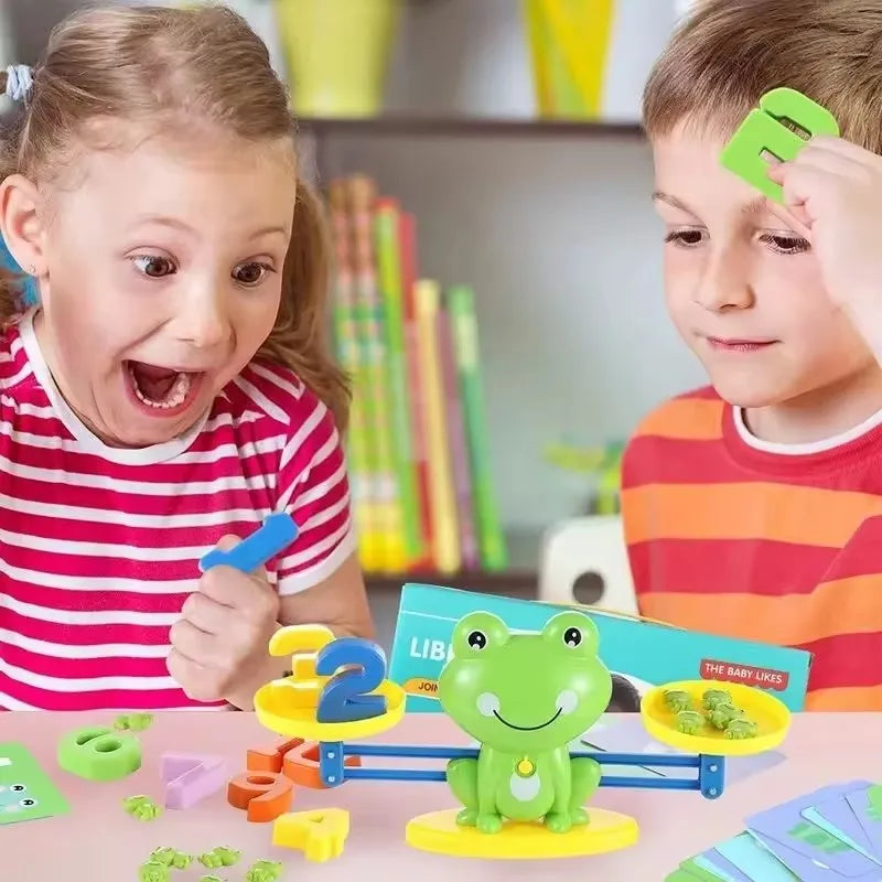 Montessori Frog Scale Balance Toy – Fun Math & Number Learning for Kids