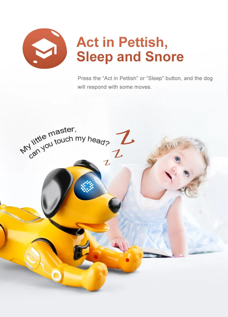 R19 Remote Control Robot Dog Toy Electronic Pets Programmable Robot Feeding interaction RC Robotic Stunt Puppy Children Toy
