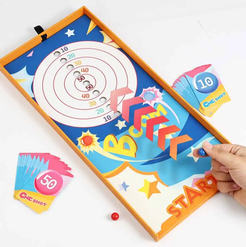 Kids Pinball Machine Board Games Flipper Pinball Battle Table Toy Logical Thinking Brain Teaser Game Party Social Toy Xmas Gift