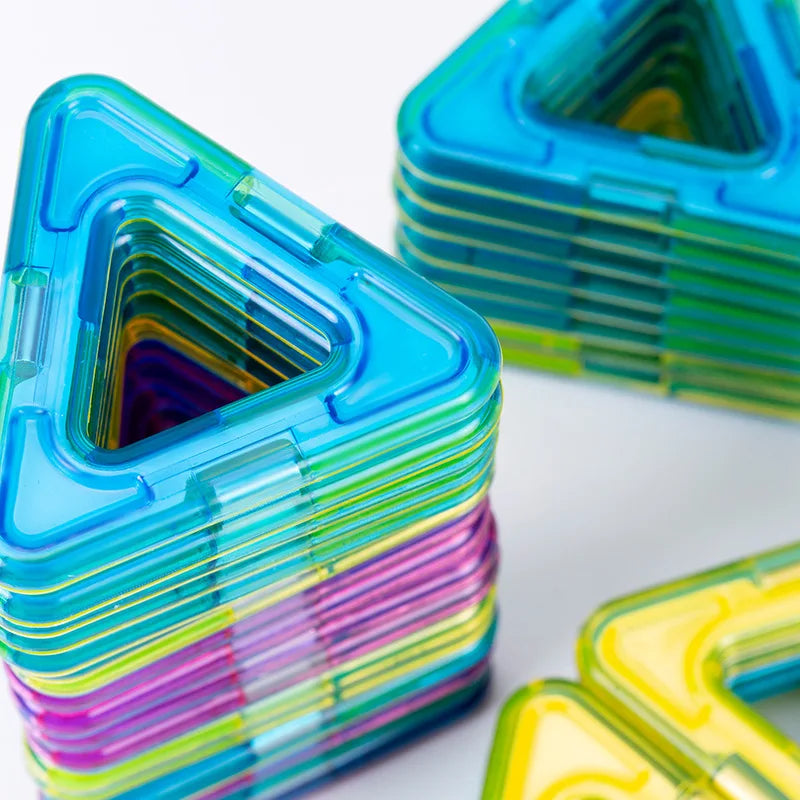 Magnet Building Tiles Magnetic Blocks Construction Set DIY Montessori Educational Toy Gifts for Preschool Boys Girls Toddlers