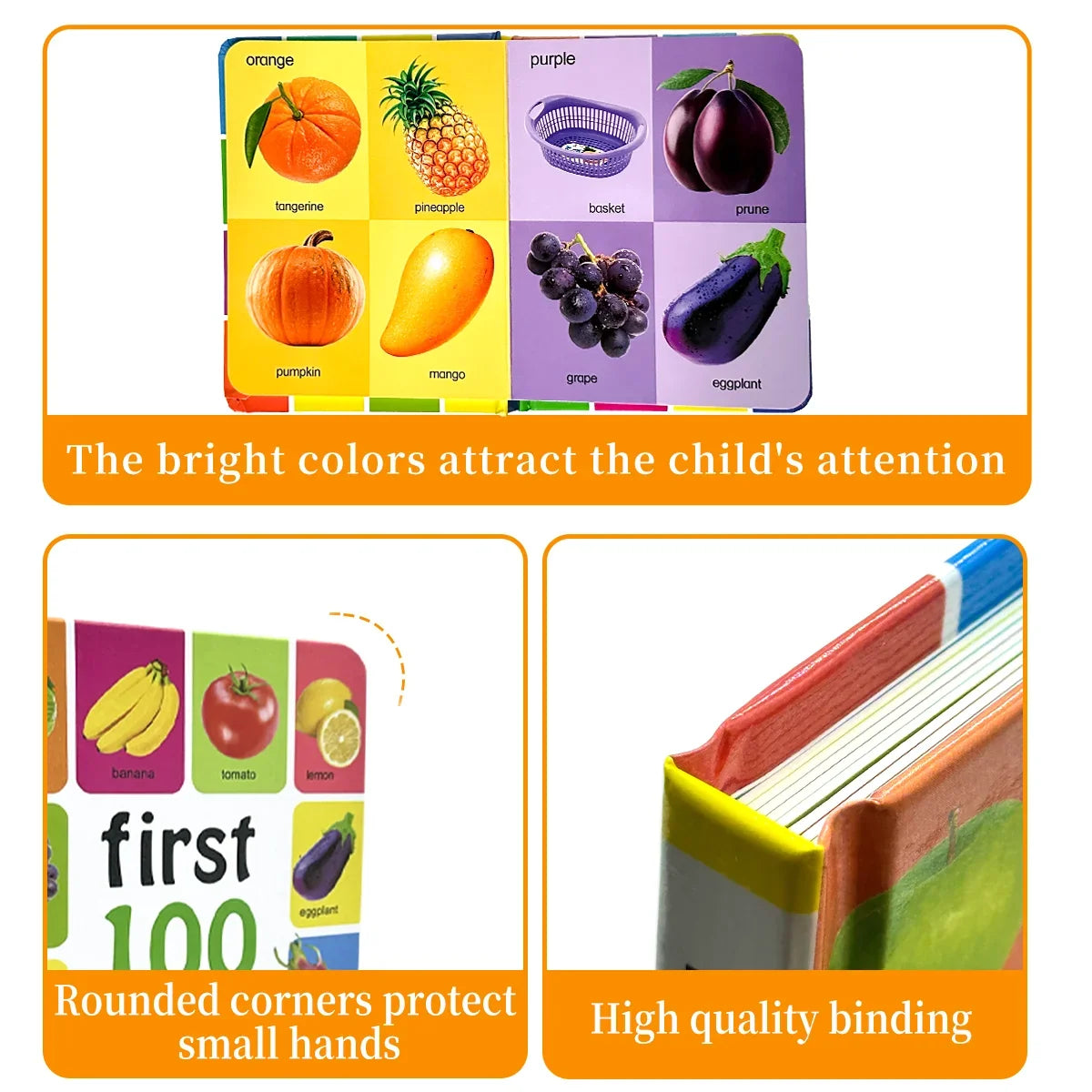 0-2 Years English Children's Cognitive Encyclopedia Enhancing Cognition Children's Early Learning Books Gifts