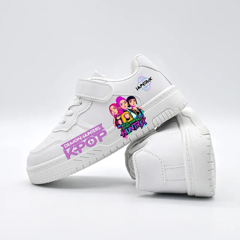 Kids Fashion Casual Shoes Children's New Design KPOP White Sport Shoes Boys Girls Anti-slip Outdoor Breathable Student Sneakers