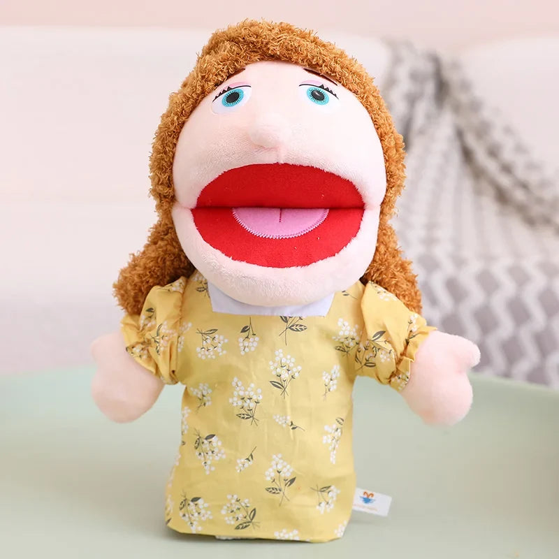 28-33cm Kids Plush Finger & Hand Puppet Popular Activity Boy Girl Role Play Bedtime Story Props Family Role Playing Toys Doll