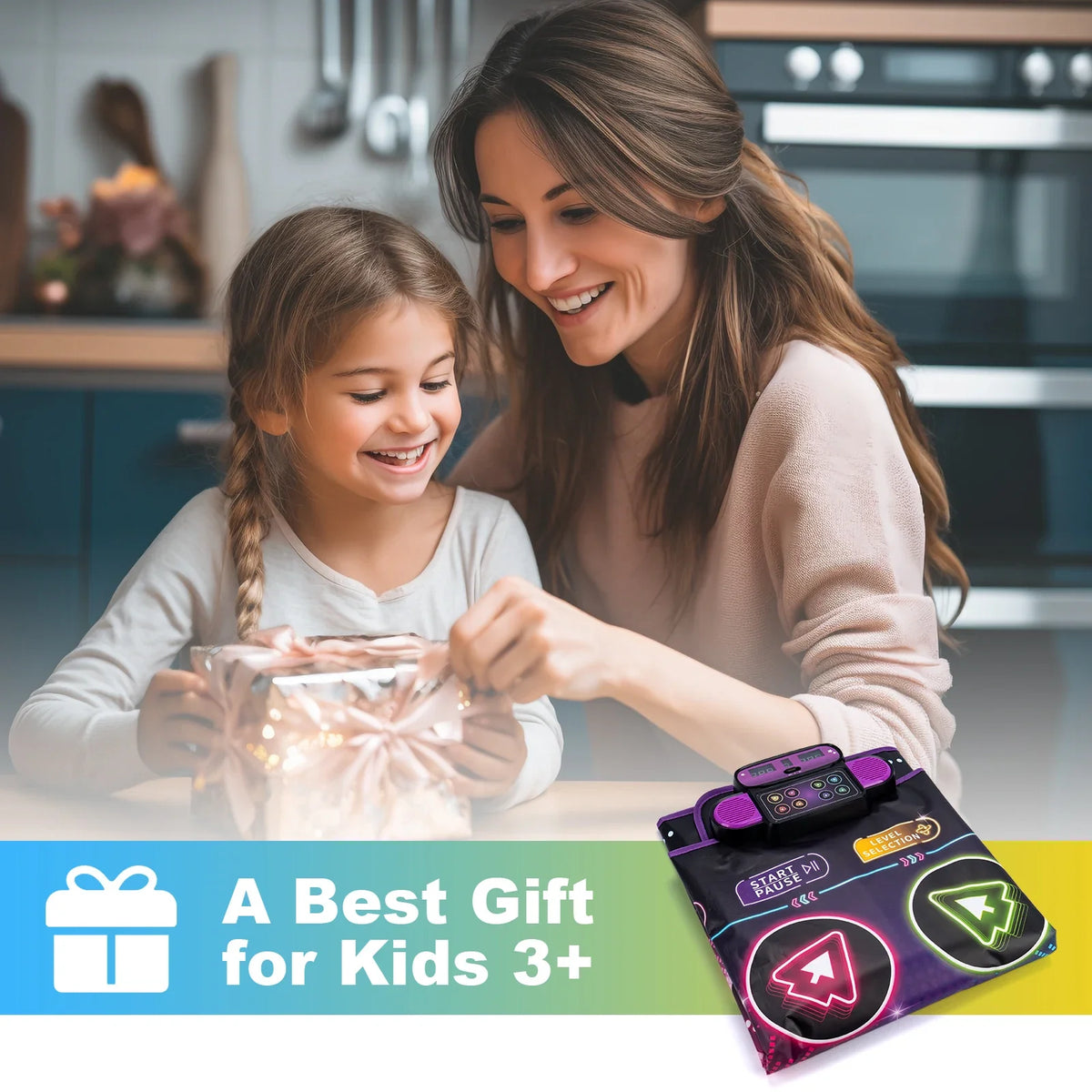 Dancing Blanket Kids Electronic Dance Mat Double Players Mode with 9 Levels Kid Floor Music Blanket Educational Toys Xmas Gifts