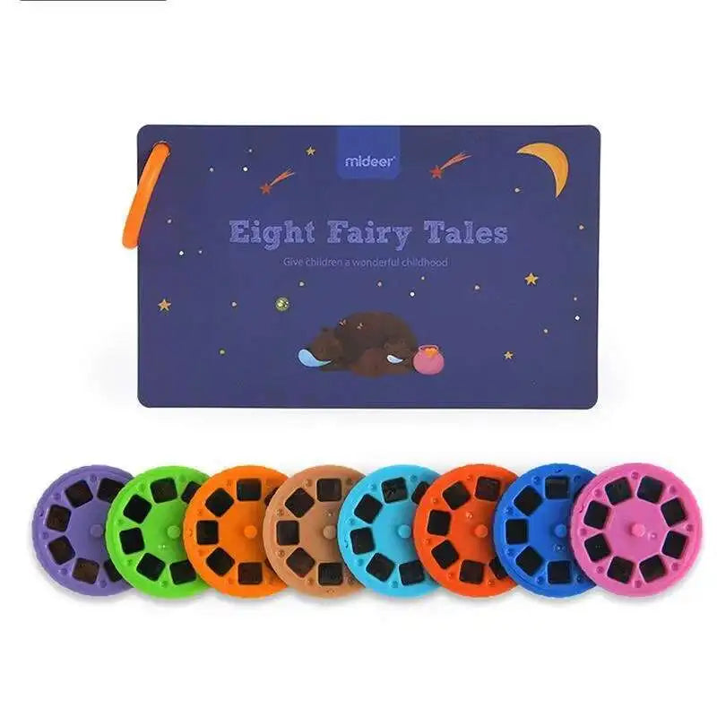 Children's Storybook Torch Projector Kaleidoscope Sky Handrail Galaxy Night Light Up Cartoon Baby Toy For Kids Educational Toys