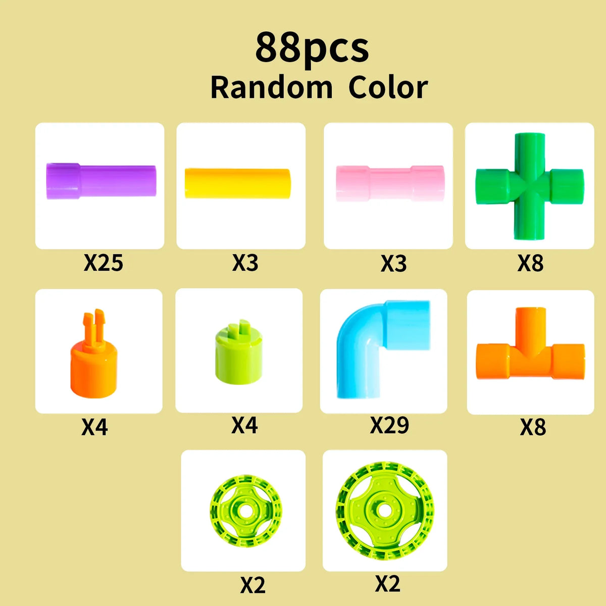 Children'S Pipe Building Blocks Toy Assembly Water Pipe Stacking Wood Beneficial Wisdom Male And Female Plastic Splicing Toy