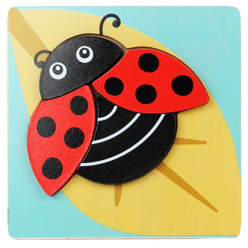 Wooden Baby 3d Puzzles For Kids Child Montessori Toys Dinosaur Animal Wooden Puzzle Game Educational Toys For Children P407