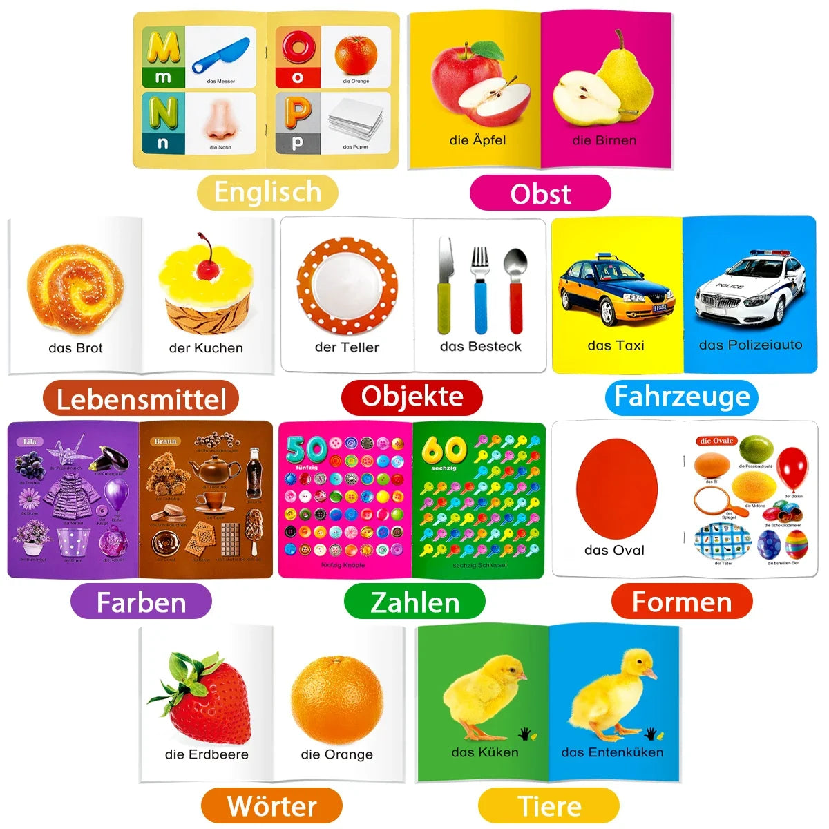 10 German-language cognitive books enrich young children's vocabulary, broaden their horizons, and promote language development.
