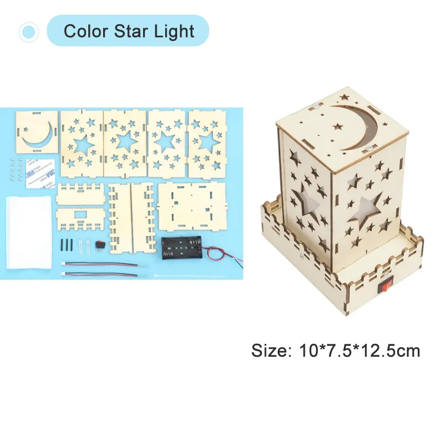 Kids DIY Science Toy Educational Scientific Experiment Kit Light Traffic Light Model Physics School STEM Projects Childrens Toy