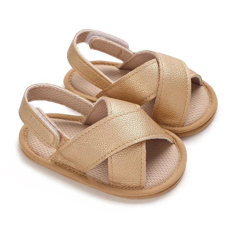 Casual Cute Solid Color Open Toe Sandals For Baby Boy Girls Breathable Lightweight Walking Shoes For Spring And Summer