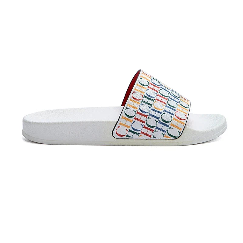 CH Women's Slippers Trendy Style Letter Print Design High Quality Beach Slippers Can Be Worn Out Premium Fashion Women's Casual