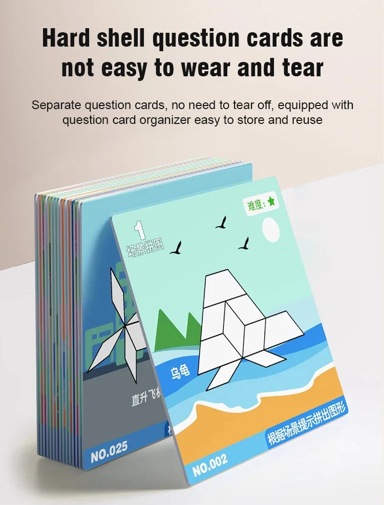 Magnetic Building Blocks Wooden Geometric Puzzle Exercise for Brain Intelligence Development Geometric Thinking Training for 2-8