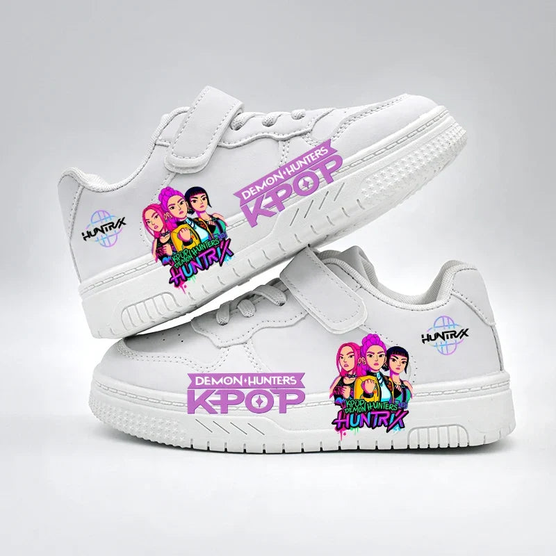 Kids Fashion Casual Shoes Children's New Design KPOP White Sport Shoes Boys Girls Anti-slip Outdoor Breathable Student Sneakers