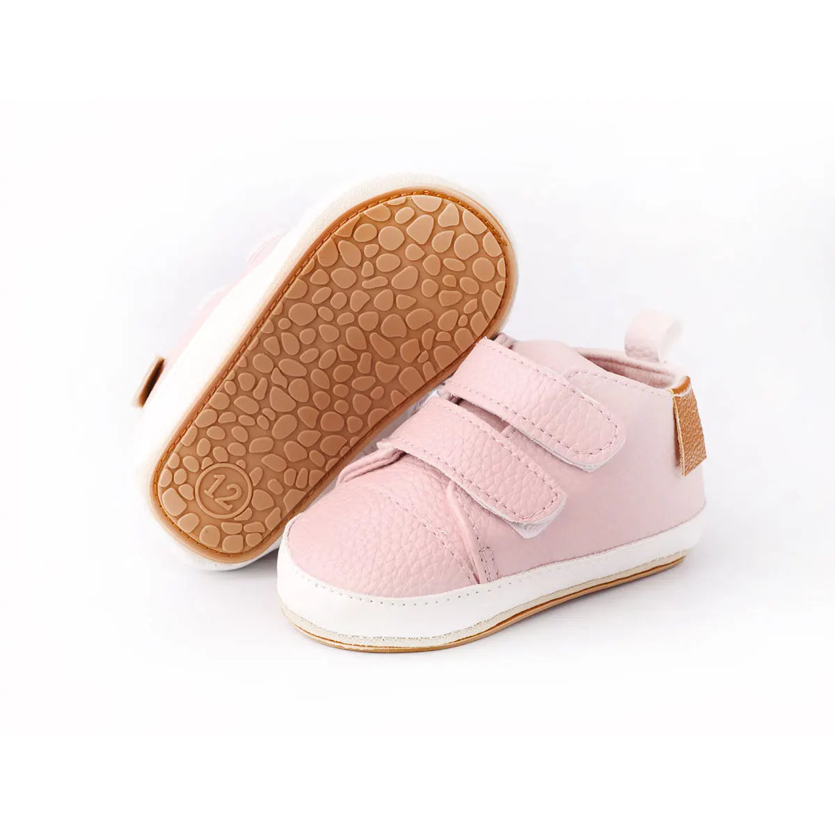 Baby shoes,Spring and Autumn baby shoes 0-1 year old baby shoes Double Velcro casual soft sole non-slip low top toddler shoes