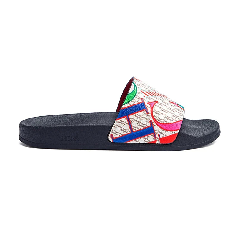 CH Women's Slippers Trendy Style Letter Print Design High Quality Beach Slippers Can Be Worn Out Premium Fashion Women's Casual