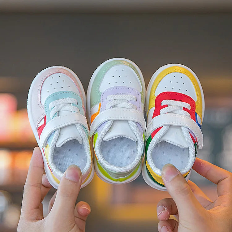 Baby Shoes Infants Boys Girls Childrens Sneakers Kids Baby Shoes Leather Shoes Soft Soles Flat Childrens Sports Shoes Fashion