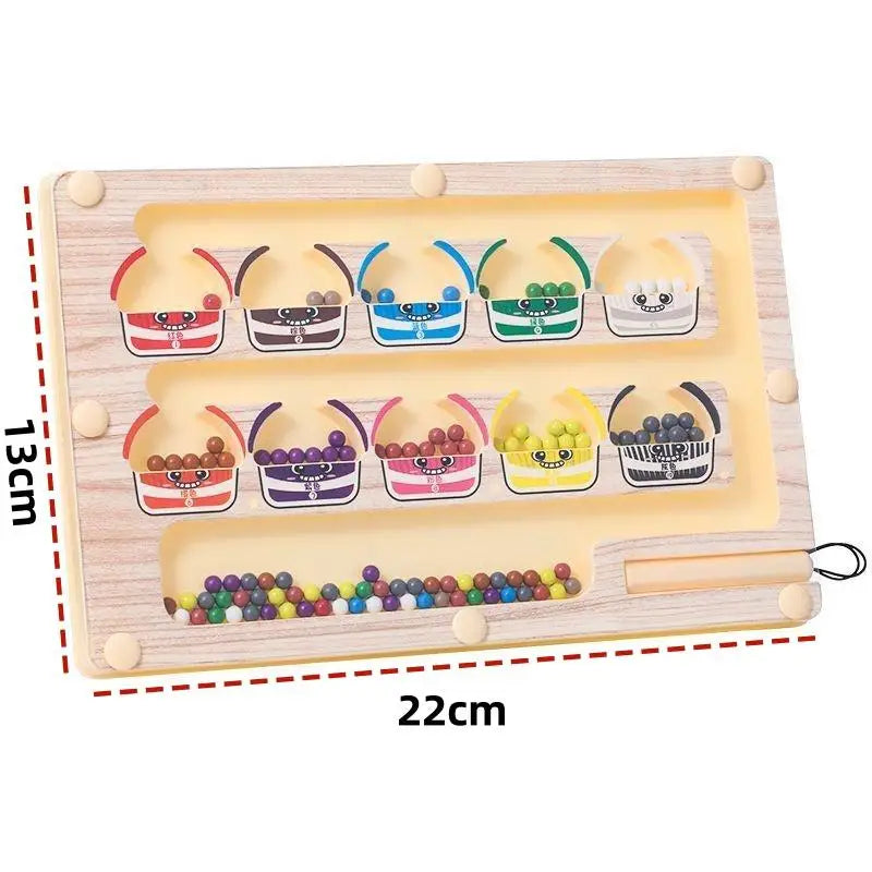 1 Set Color Matching Montessori Toy Plastic Magnetic Color And Number Maze Learning Education Toys Gifts For Children